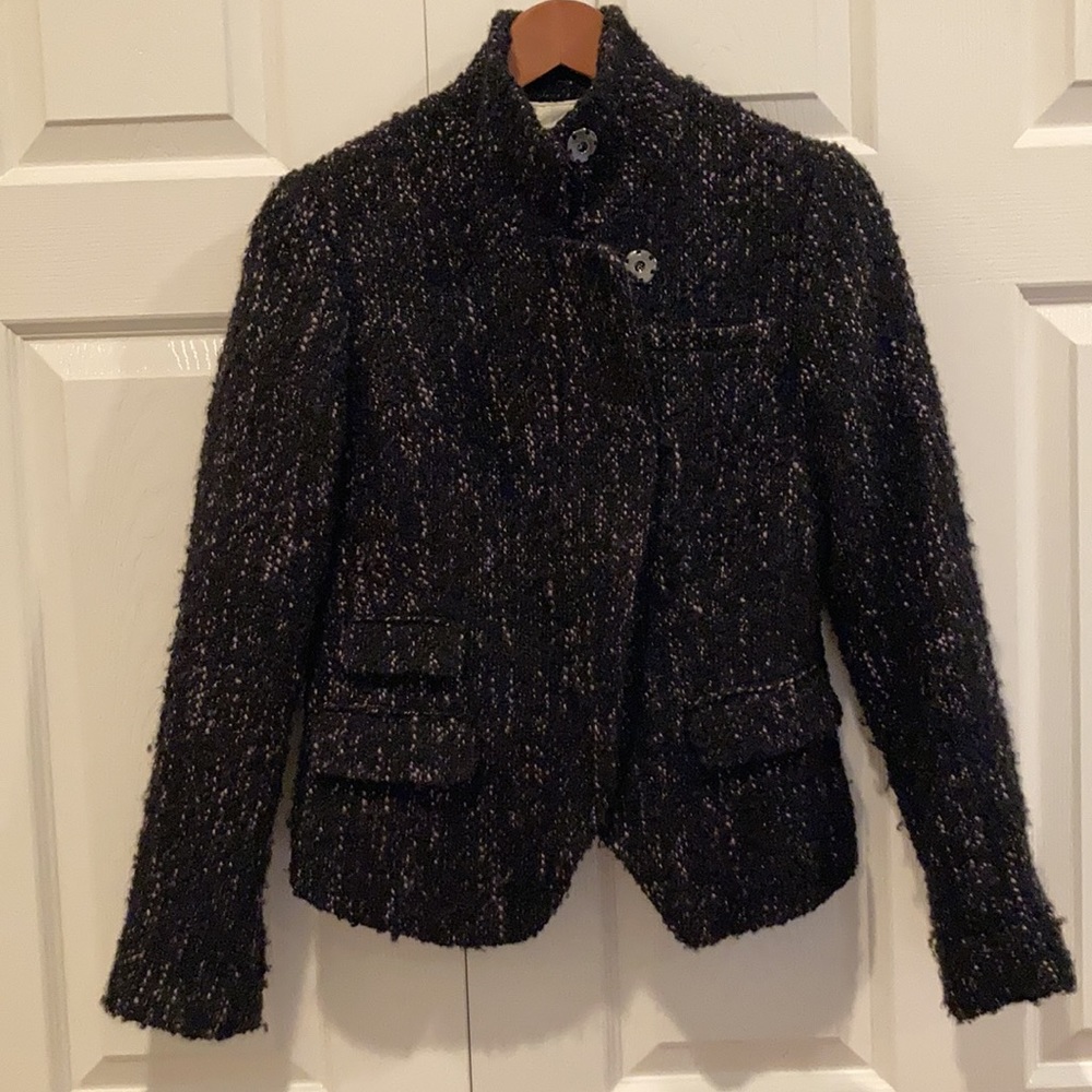 Banana Republic Wool Jacket, Coat. Black Size 4.